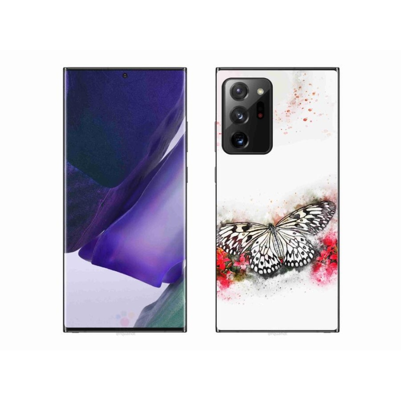 Zselés borítás mmCase Samsung Galaxy Note 20 Ultra - fekete-fehér pillangó