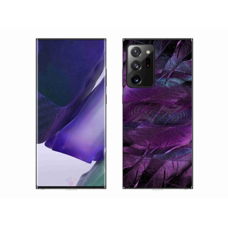 Zselés borítás mmCase Samsung Galaxy Note 20 Ultra - lila tollakhoz