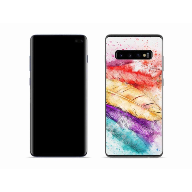 Gél védőhuzat mmCase Samsung Galaxy S10 készülékhez - színes tollak