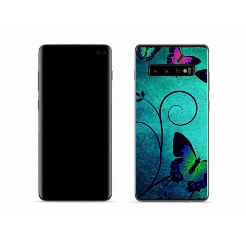 Gél borítás mmCase Samsung Galaxy S10 készülékhez - színes pillangók