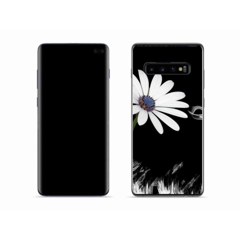 Gél borítás mmCase Samsung Galaxy S10 készülékhez - fehér virág