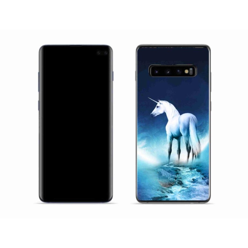 Zselés borítás mmCase Samsung Galaxy S10 készülékhez - fehér egyszarvú