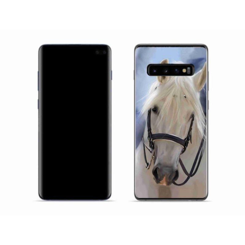 Gél borítás mmCase Samsung Galaxy S10 készülékhez - fehér ló