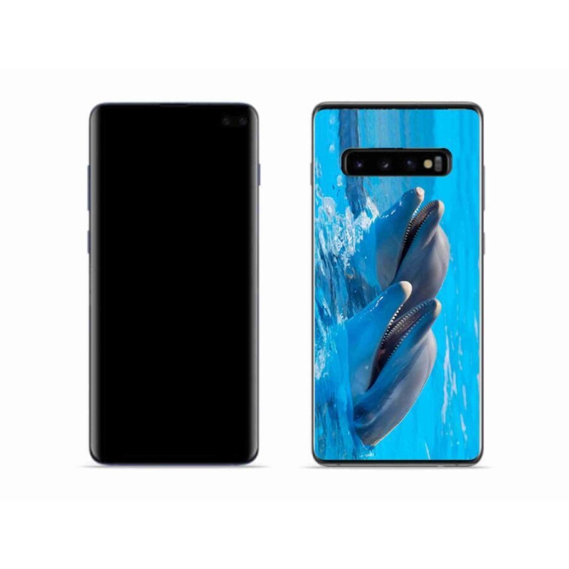 Gél borítás mmCase Samsung Galaxy S10 készülékhez - delfinek