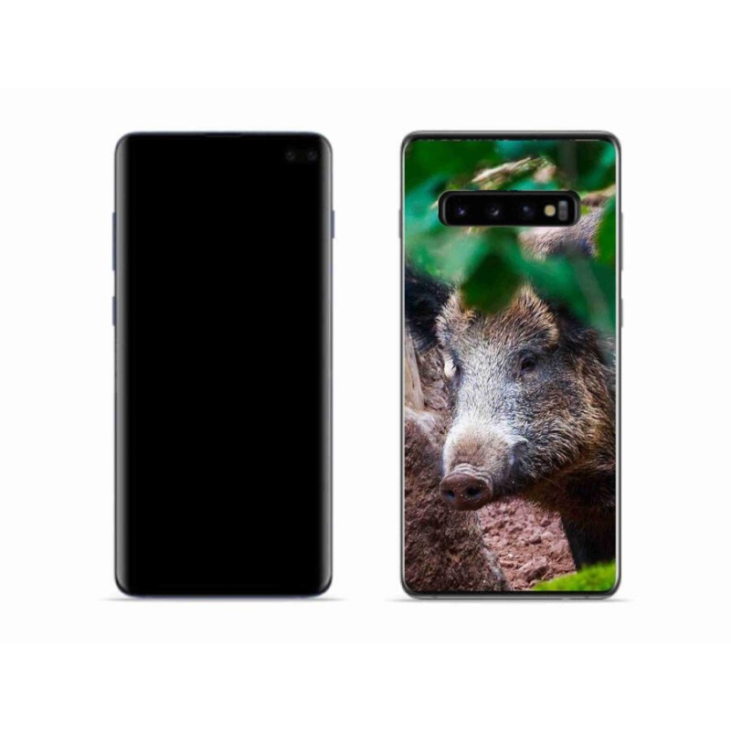 Gél borítás mmCase Samsung Galaxy S10 készülékhez - vaddisznó