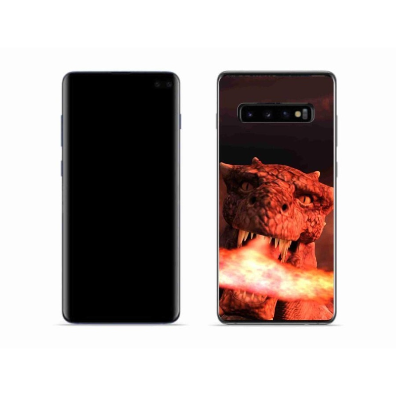 Zselés borítás mmCase Samsung Galaxy S10 készülékhez - sárkány
