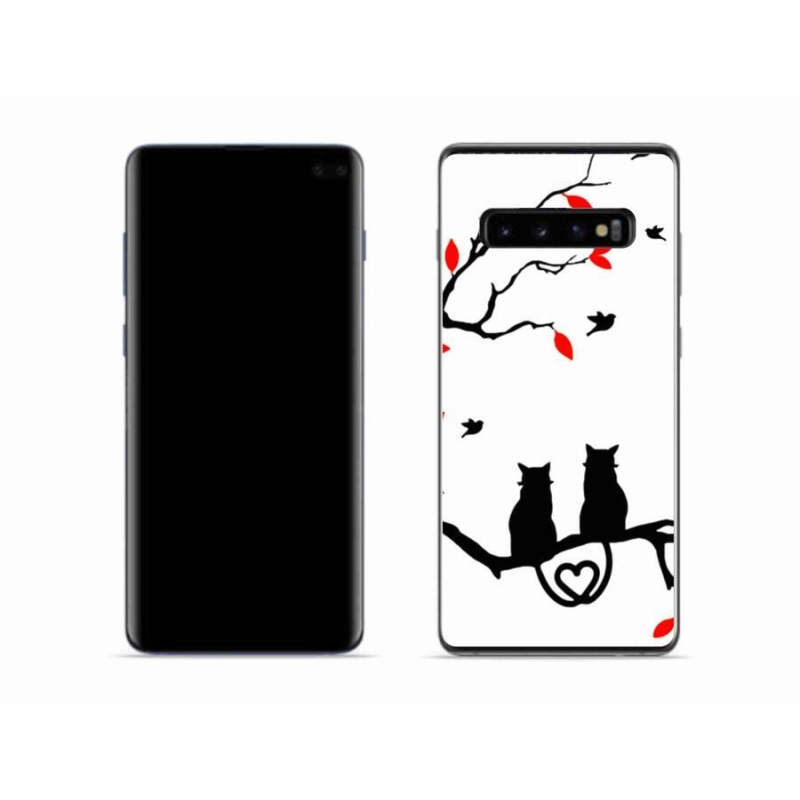 Gél borítás mmCase Samsung Galaxy S10 készülékhez - macska szeretet