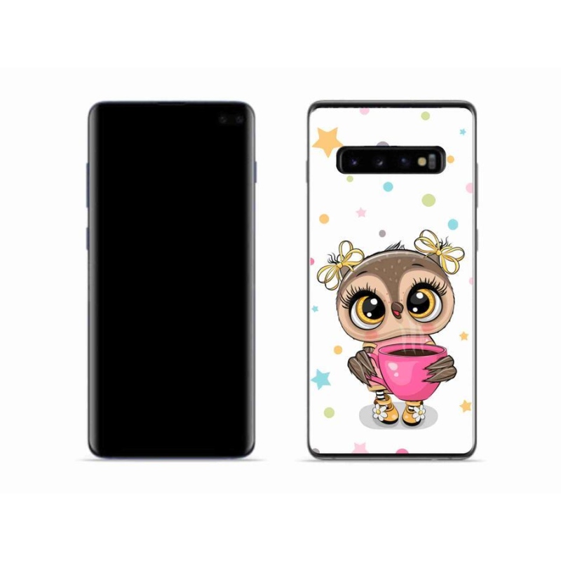 Zselés borítás mmCase Samsung Galaxy S10 készülékhez - rajzfilm bagoly