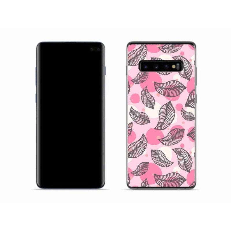 Gél borítás mmCase Samsung Galaxy S10 készülékhez - rajzfilmes hulló levelek