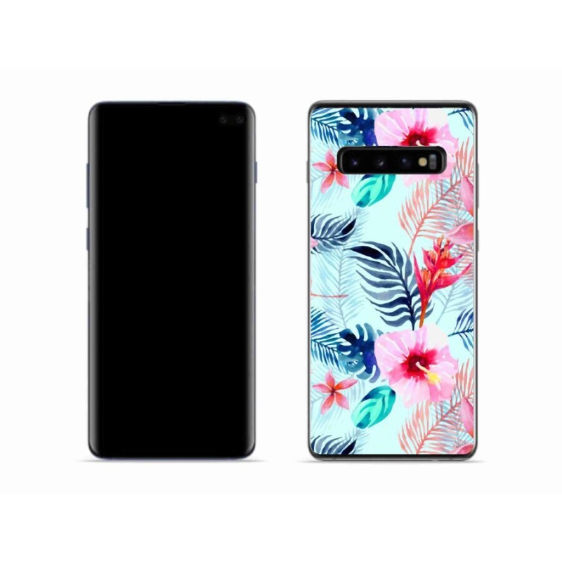 Gél borítás mmCase Samsung Galaxy S10 készülékhez - virágok