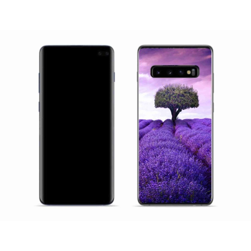 Gél védőhuzat mmCase Samsung Galaxy S10 készülékhez - levendula rét
