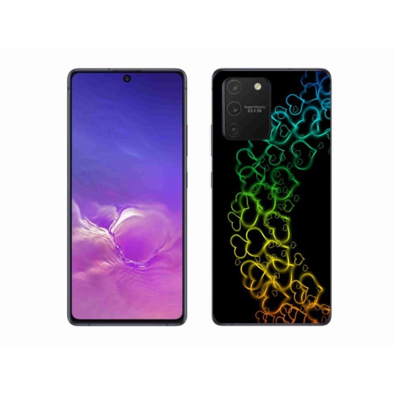Zselés borítás mmCase Samsung Galaxy S10 Lite készülékhez - színes szívek