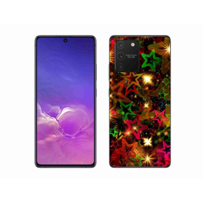 Gél borító mmCase a mobiltelefonon Samsung Galaxy S10 Lite - színes csillagok