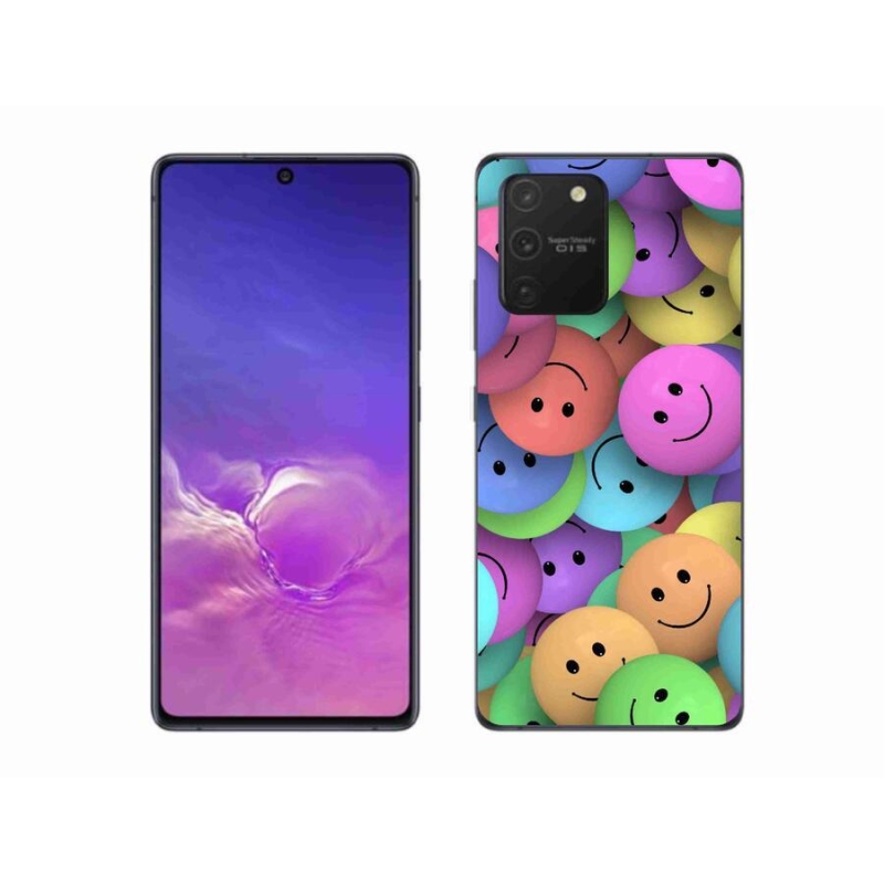 Gél borító mmCase a mobiltelefonon Samsung Galaxy S10 Lite - színes smiley-k