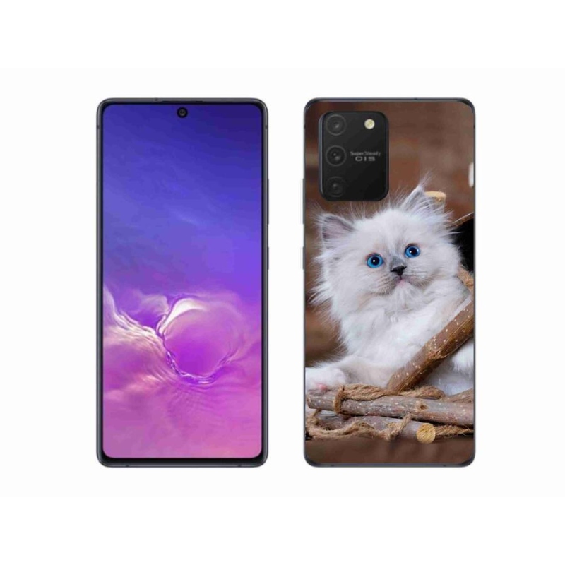 Zselés borítás mmCase Samsung Galaxy S10 Lite készülékhez - fehér cica