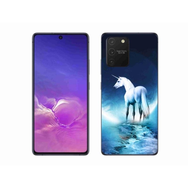 Zselés borítás mmCase Samsung Galaxy S10 Lite készülékhez - fehér egyszarvú