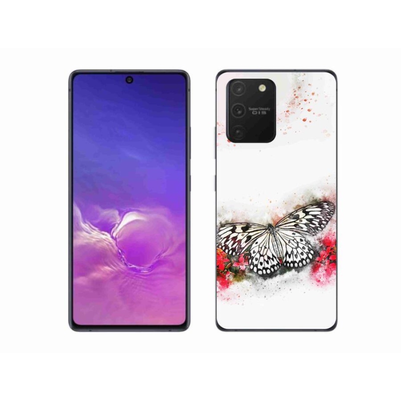 Zselés borítás mmCase Samsung Galaxy S10 Lite készülékhez - fekete-fehér pillangó