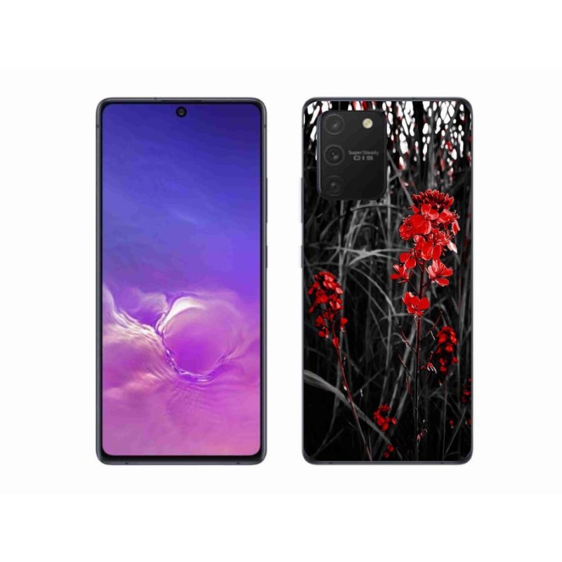 Gél borítás mmCase Samsung Galaxy S10 Lite készülékhez - piros növény