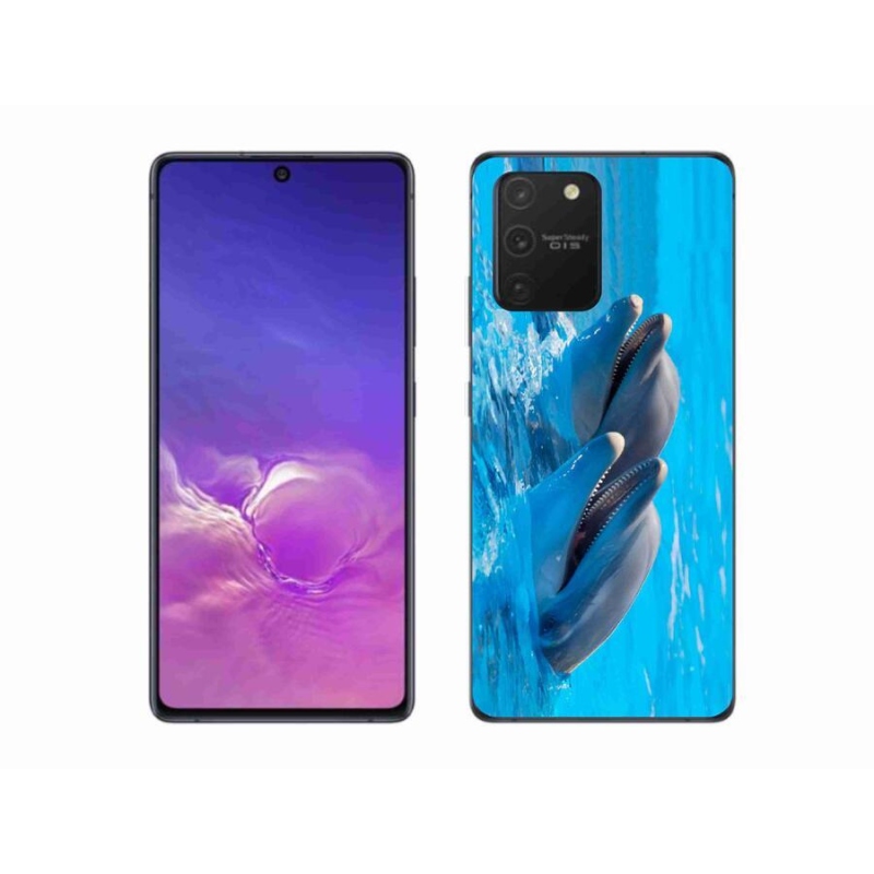 Gél borítás mmCase Samsung Galaxy S10 Lite készülékhez - delfinek
