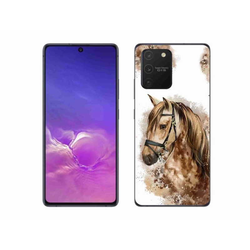 Zselés borítás mmCase Samsung Galaxy S10 Lite készülékhez - barna rajzfilm ló