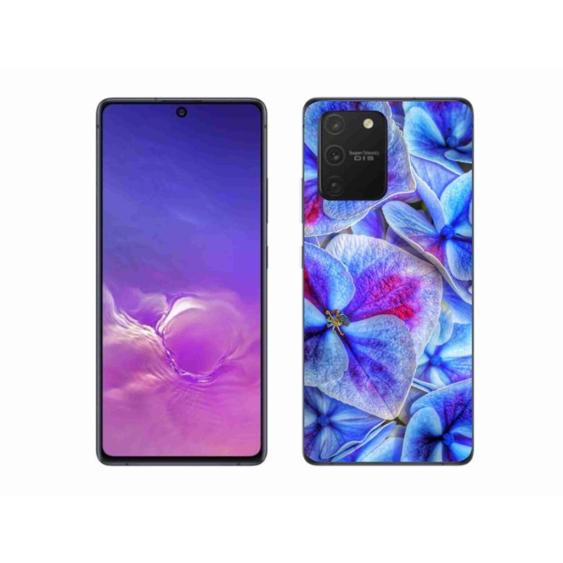 Gél védőhuzat mmCase Samsung Galaxy S10 Lite készülékhez - kék virágok 1