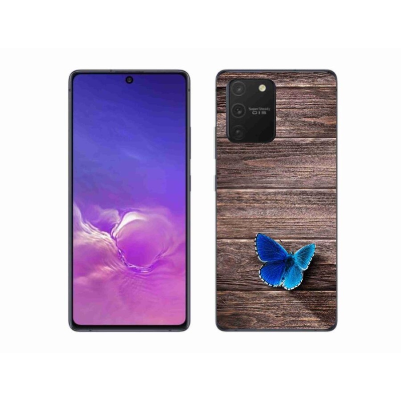 Zselés borítás mmCase Samsung Galaxy S10 Lite készülékhez - kék pillangó 1