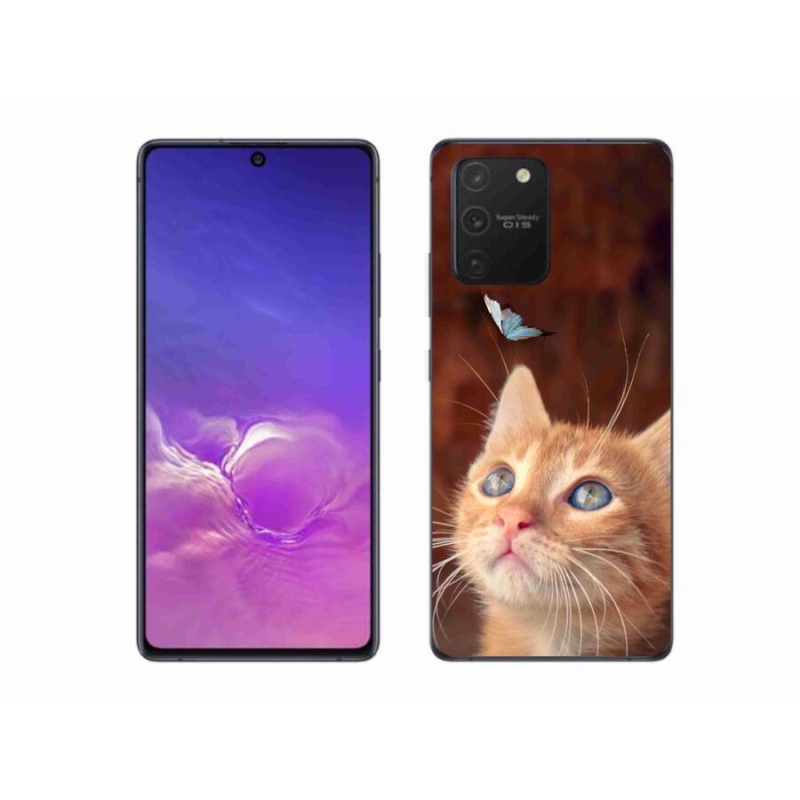 Gél borítás mmCase Samsung Galaxy S10 Lite készülékhez - pillangó és cica