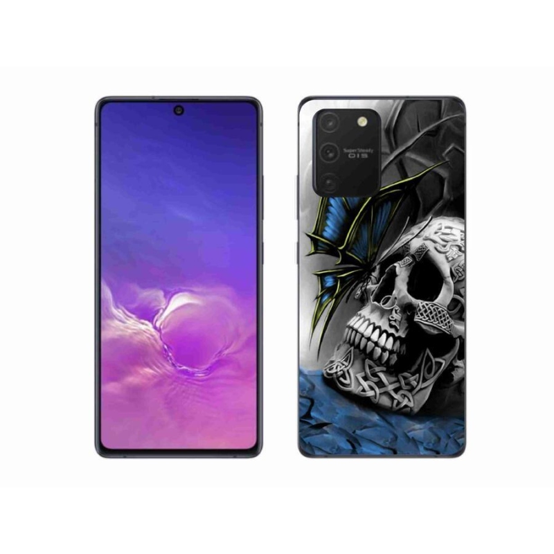 Gél borítás mmCase Samsung Galaxy S10 Lite készülékhez - pillangó és koponya