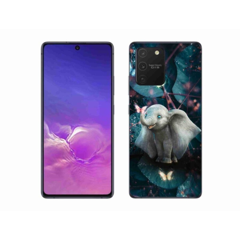 Gél borítás mmCase Samsung Galaxy S10 Lite készülékhez - aranyos elefánt