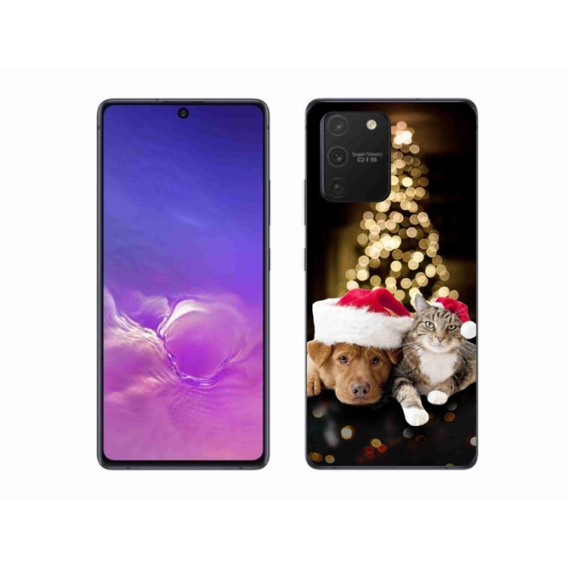 Gél borítás mmCase Samsung Galaxy S10 Lite készülékhez - Karácsonyi kutya és macska