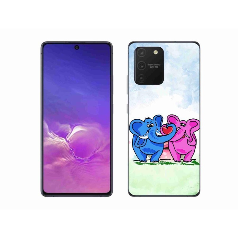 Gél borító mmCase a mobiltelefonon Samsung Galaxy S10 Lite - szerelmes elefántok