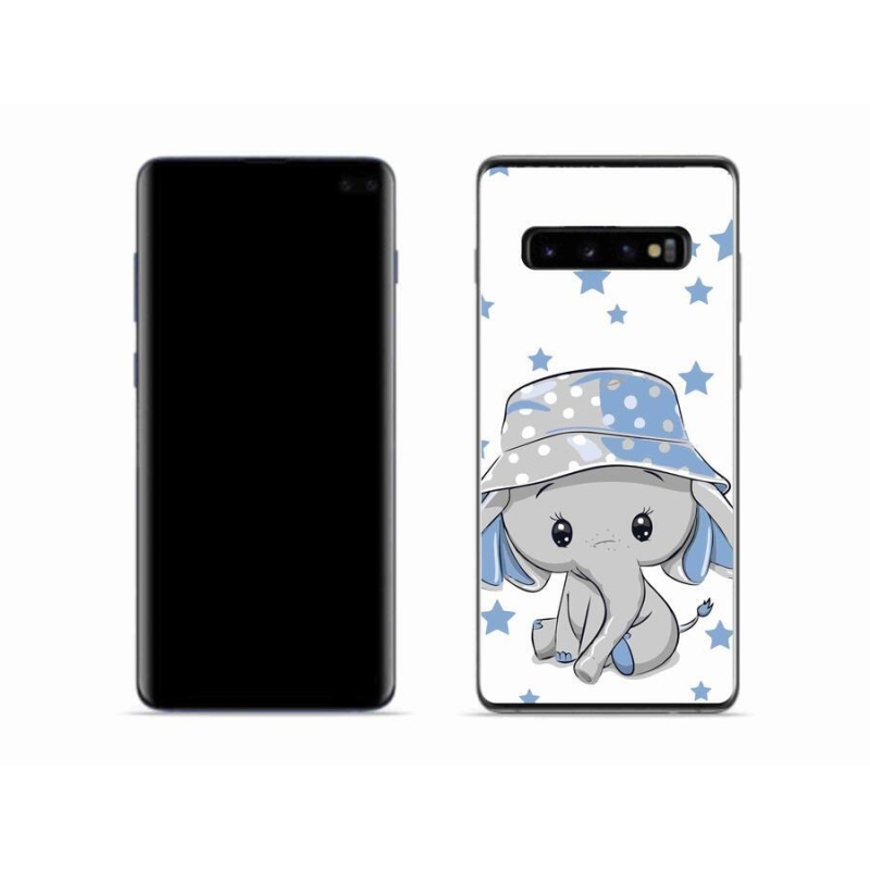 Zselés borítás mmCase Samsung Galaxy S10 készülékhez - kék elefánt