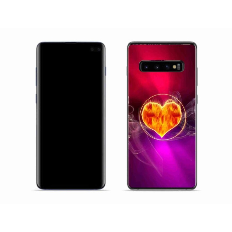 Gél borítás mmCase Samsung Galaxy S10 készülékhez - tüzes szív