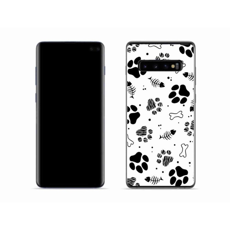 Gél borítás mmCase Samsung Galaxy S10 készülékhez - kutyamancsok 1