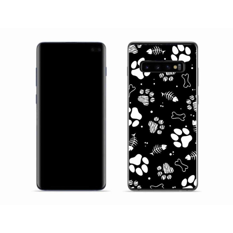 Gél borítás mmCase Samsung Galaxy S10 készülékhez - kutyamancsok