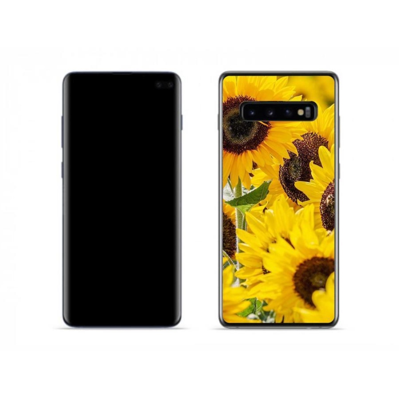 Zselés borítás mmCase Samsung Galaxy S10 készülékhez - Napraforgó