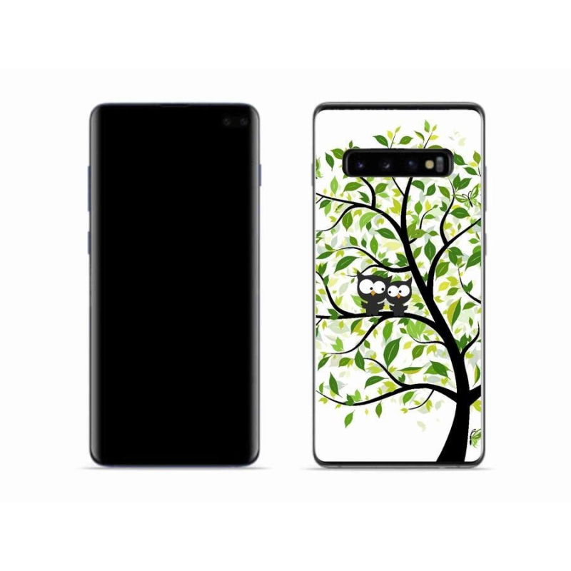 Gél borítás mmCase Samsung Galaxy S10 készülékhez - baglyok a fán