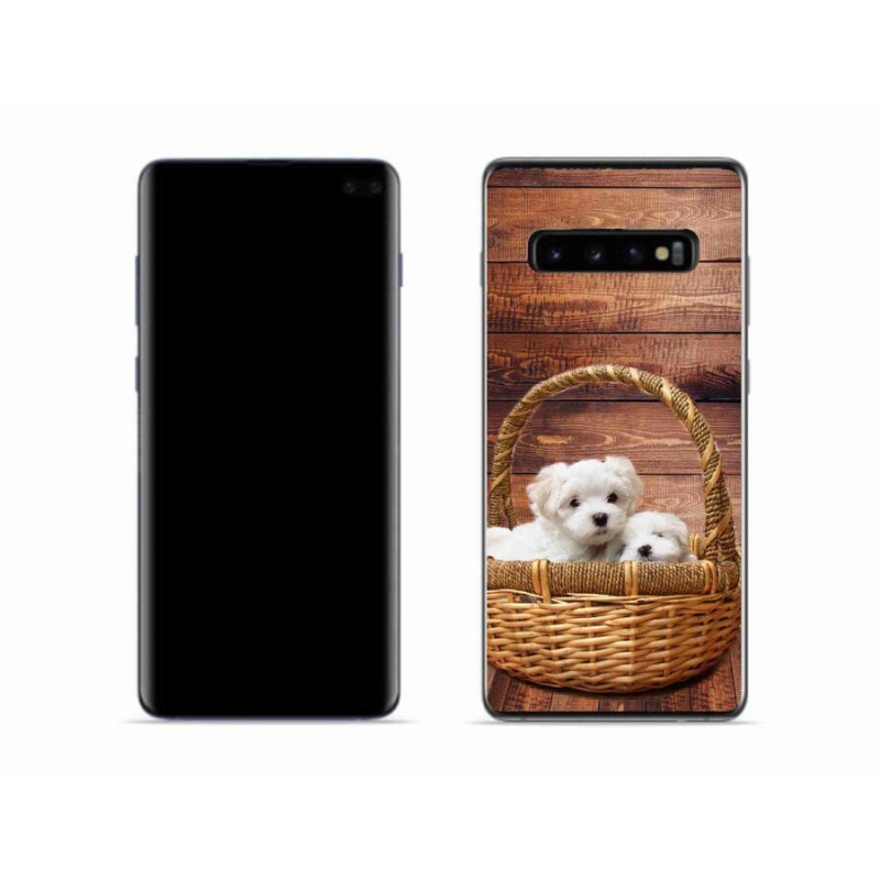 Gél borítás mmCase Samsung Galaxy S10 készülékhez - kölyökkutyák