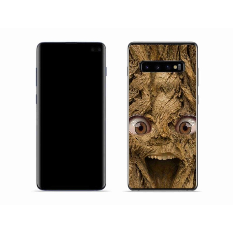 Gél borítás mmCase Samsung Galaxy S10 készülékhez - vidám fa szemekkel