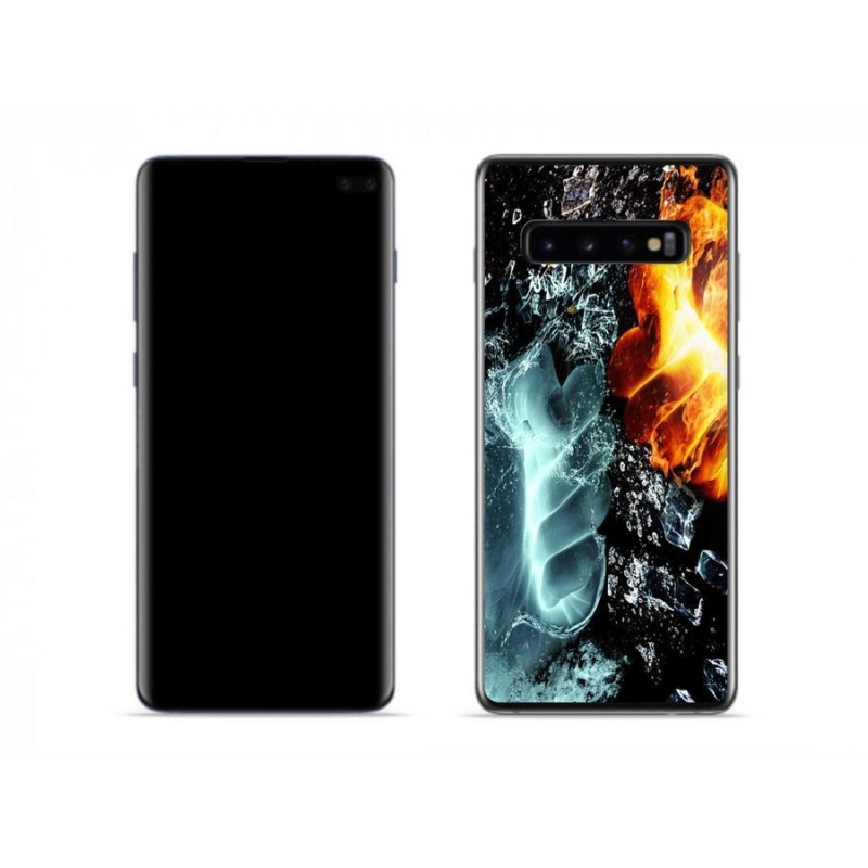 Zselés borítás mmCase Samsung Galaxy S10 - víz és tűz