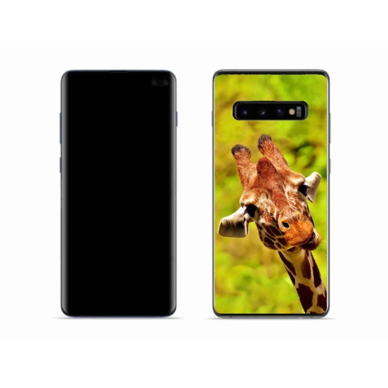 Zselés borítás mmCase Samsung Galaxy S10 készülékhez - zsiráf