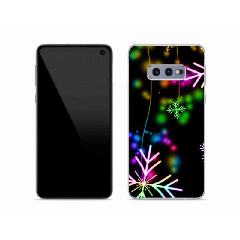 Gél borító mmCase a mobil Samsung Galaxy S10e - színes pelyhek