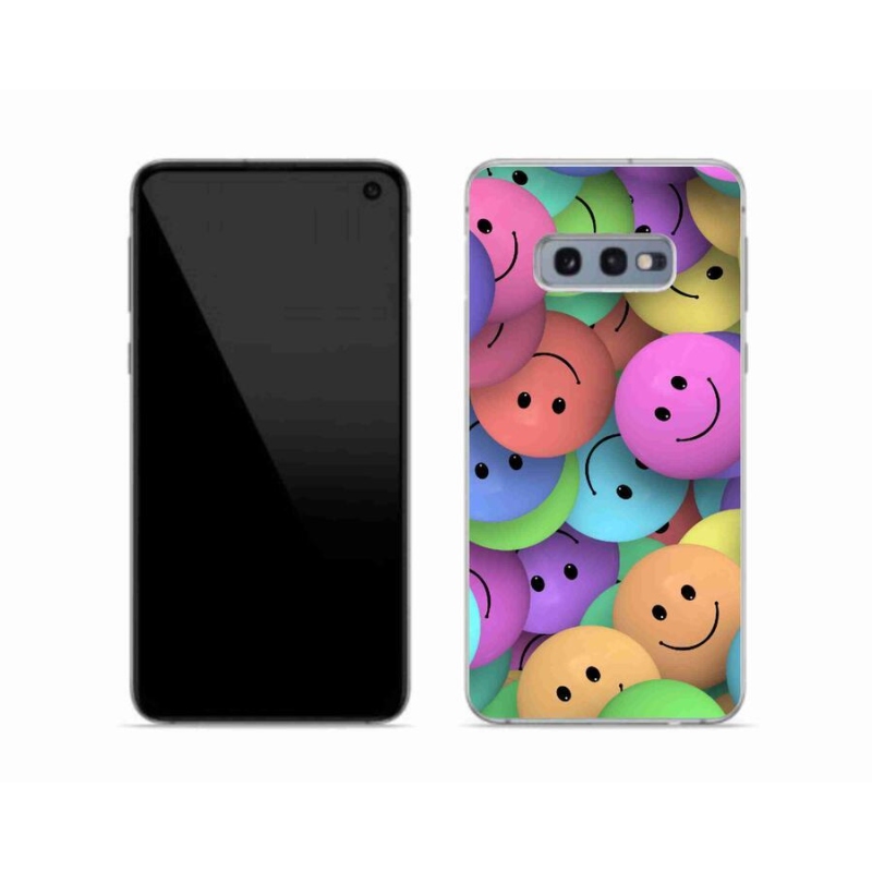 Gél borítás mmCase Samsung Galaxy S10e készülékhez - színes smiley-k