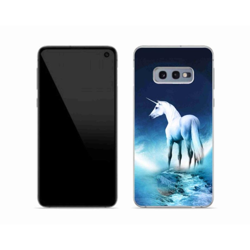 Zselés borítás mmCase Samsung Galaxy S10e készülékhez - fehér egyszarvú