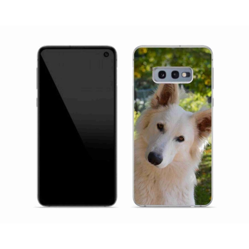 Zselés borítás mmCase Samsung Galaxy S10e - fehér Svájci juhász 1