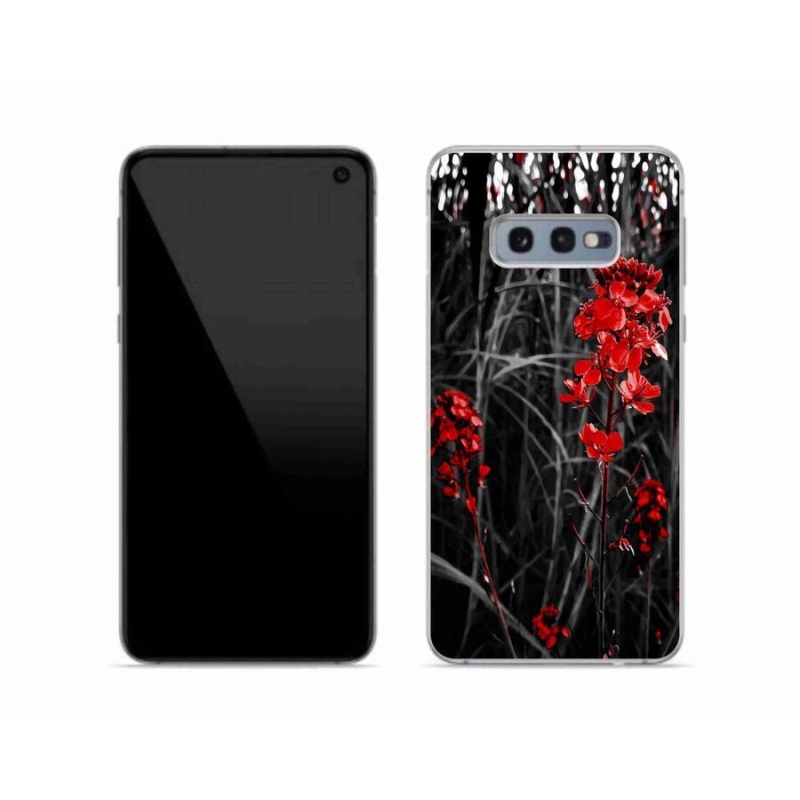 Gél borítás mmCase Samsung Galaxy S10e - piros növényhez