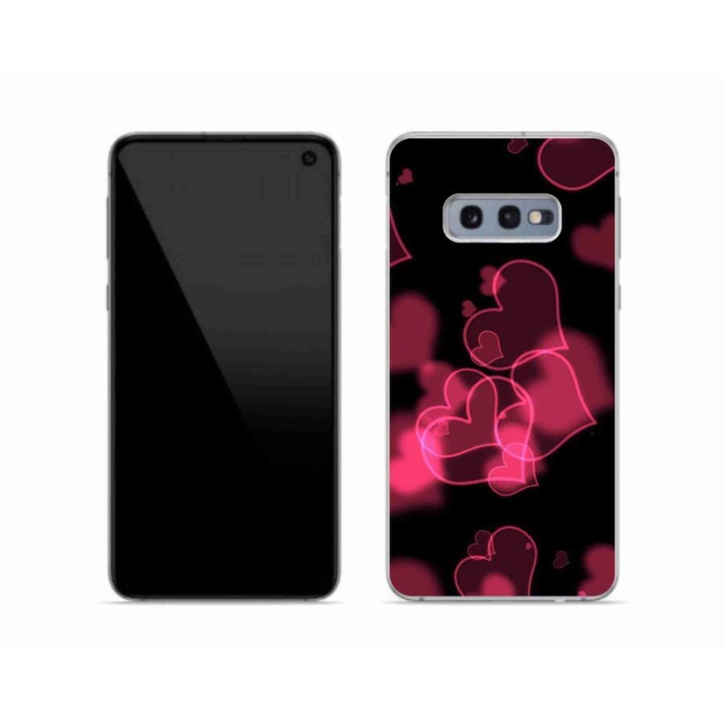 Zselés borítás mmCase Samsung Galaxy S10e készülékhez - piros szívek