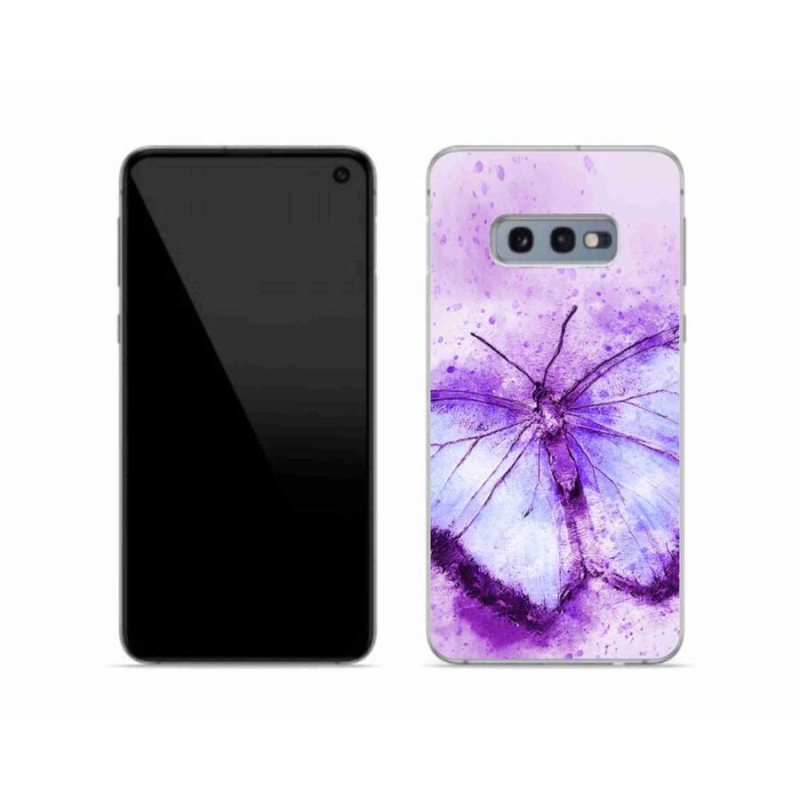 Zselés borítás mmCase Samsung Galaxy S10e készülékhez - lila pillangó