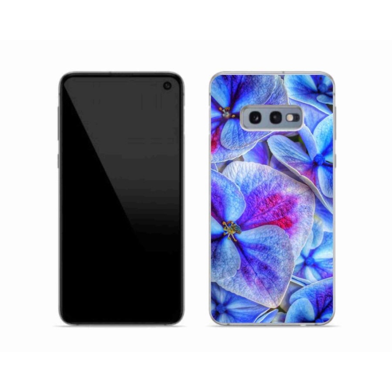 Gél védőhuzat mmCase Samsung Galaxy S10e készülékhez - kék virágok 1