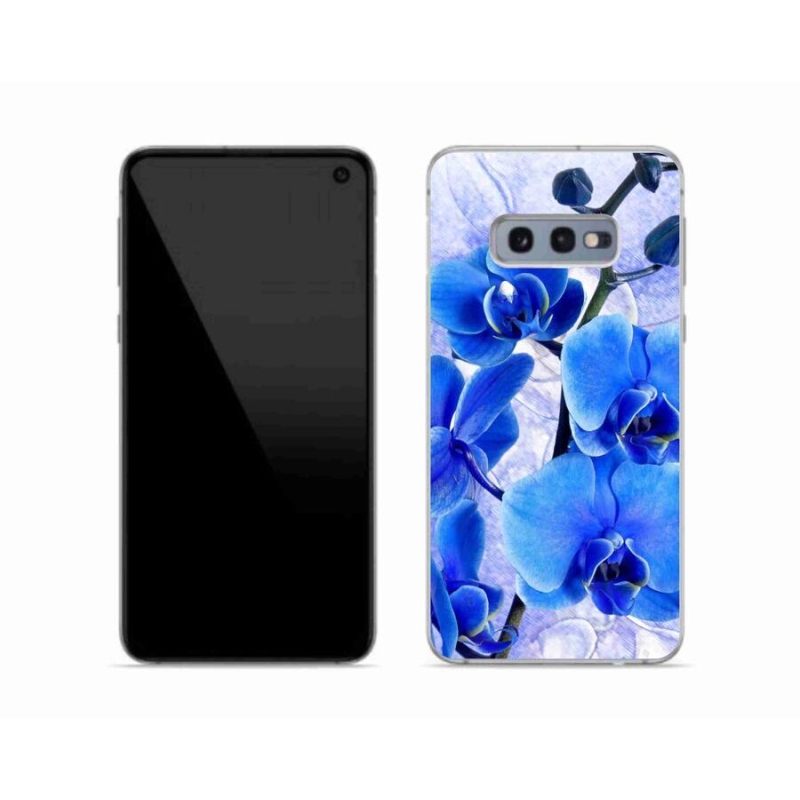 Gél védőhuzat mmCase Samsung Galaxy S10e készülékhez - kék virágok